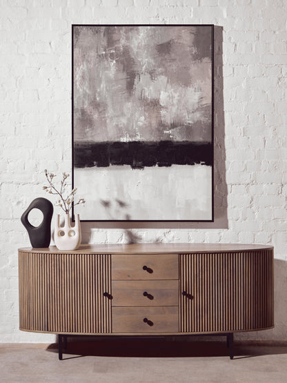 BJARNE MONOCHROME TEXTURED CANVAS WALL ART