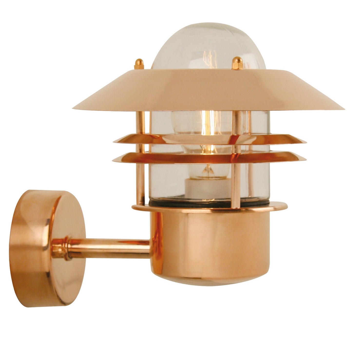 NORDLUX BLOKHUS SENSOR WALL LIGHT COPPER