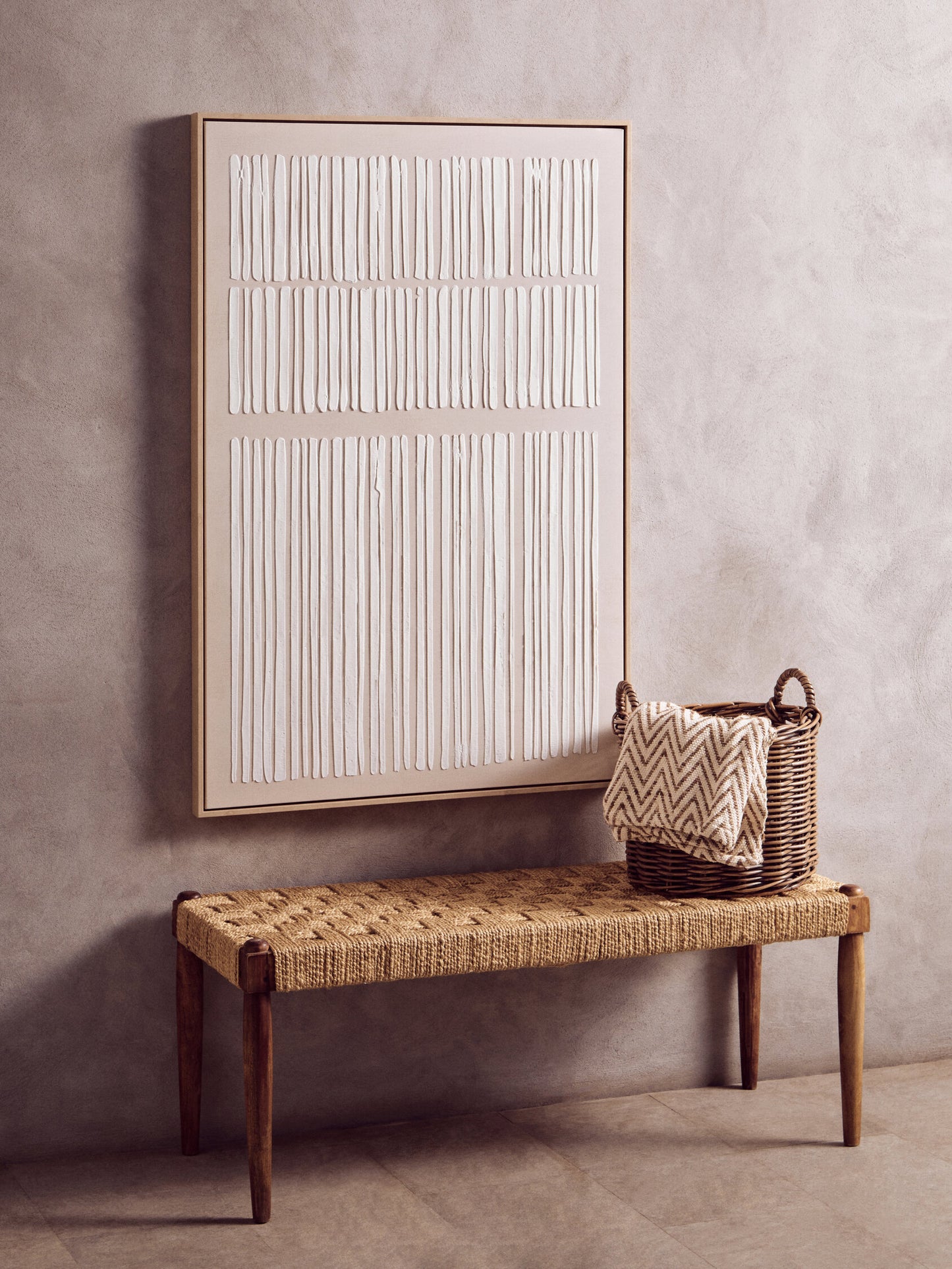 BOEL NATURAL TEXTURED CANVAS WALL ART