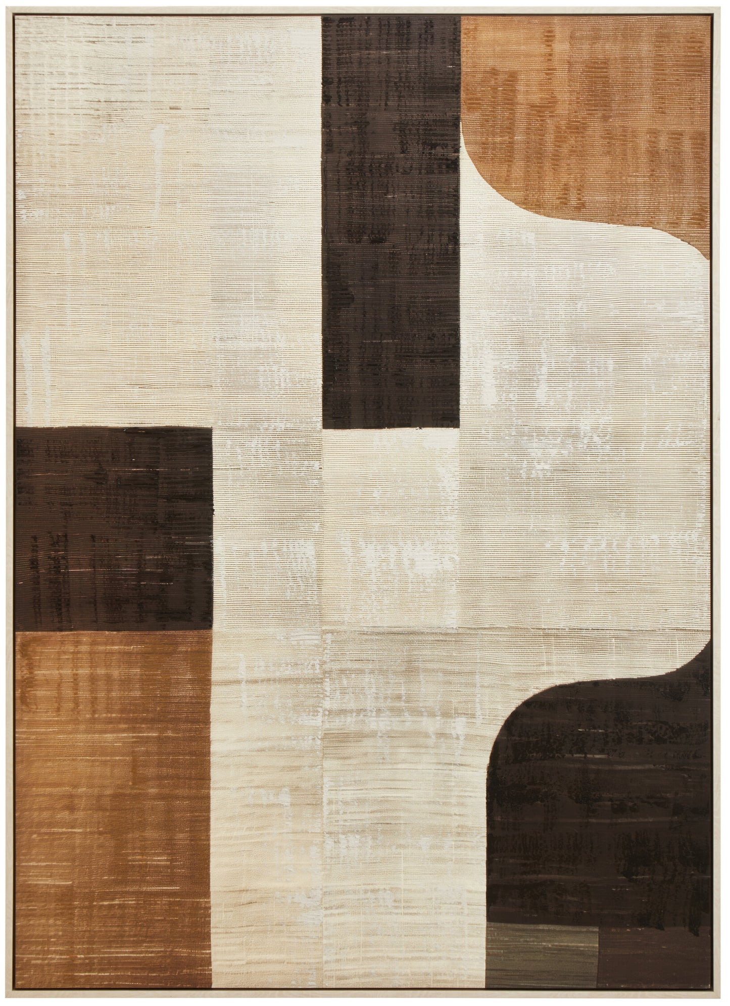 BORGE NEUTRAL ABSTRACT TEXTURED CANVAS WALL ART