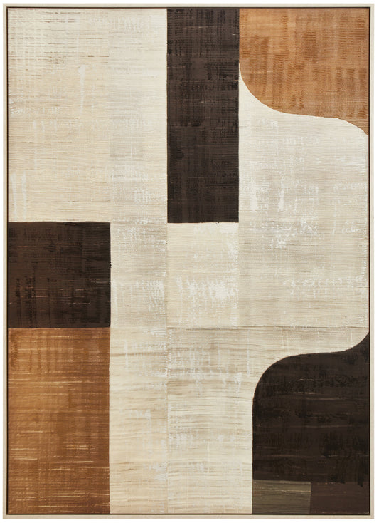 BORGE NEUTRAL ABSTRACT TEXTURED CANVAS WALL ART