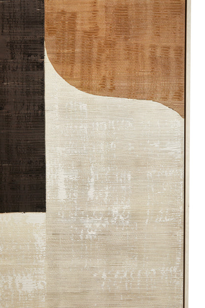 BORGE NEUTRAL ABSTRACT TEXTURED CANVAS WALL ART