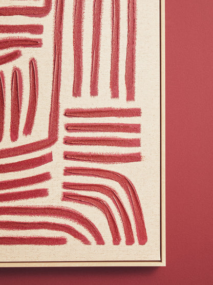 BRAGE TEXTURED LINEAR ABSTRACT WALL ART