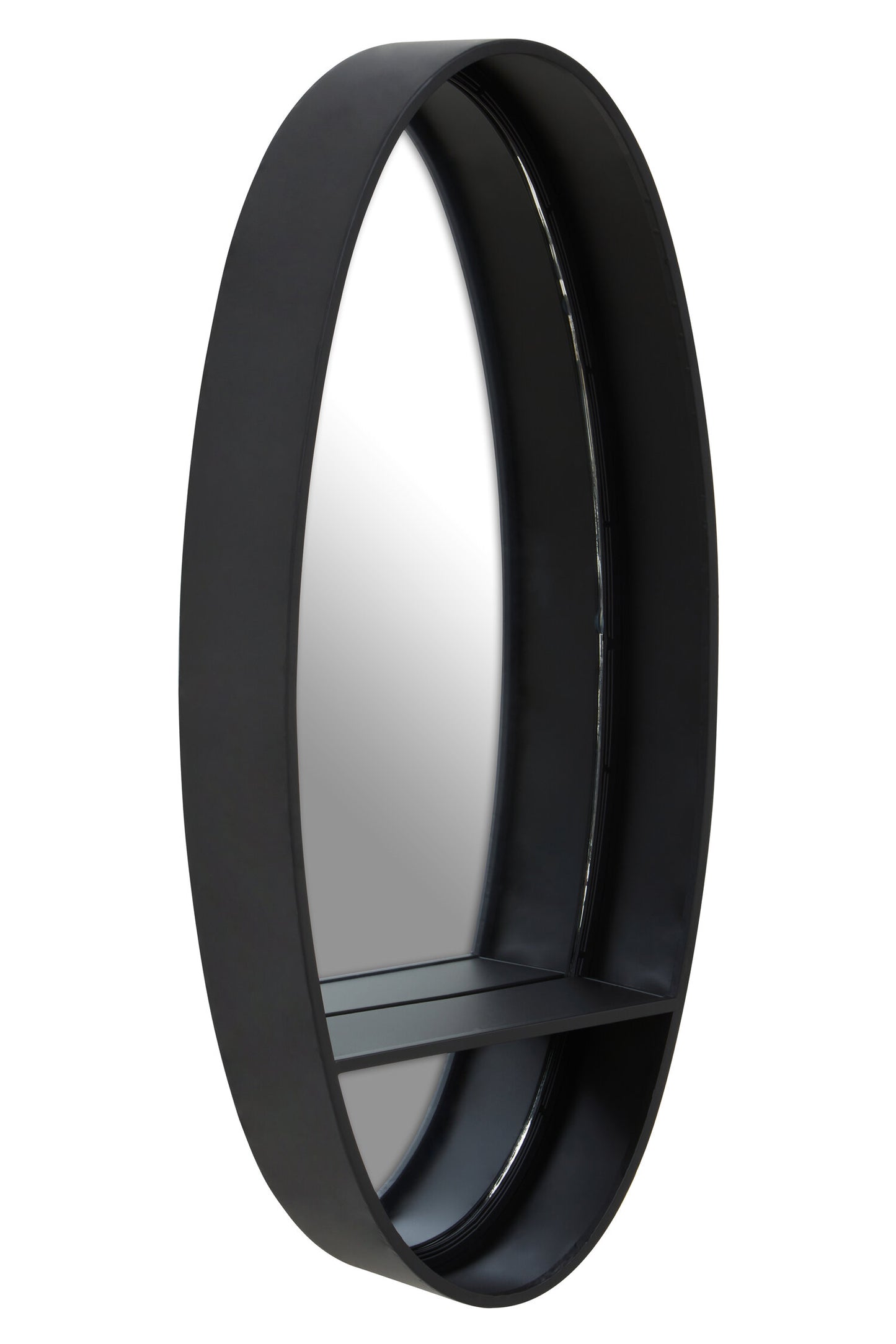 CARL BLACK OVAL WALL MIRROR