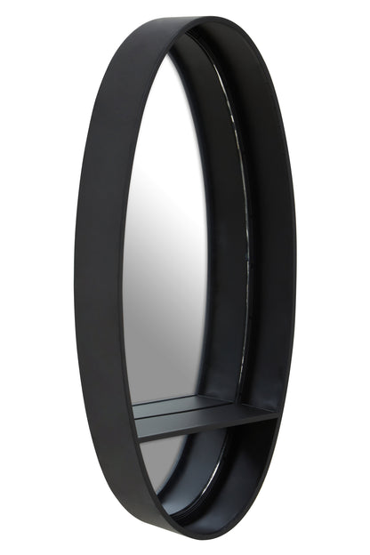 CARL BLACK OVAL WALL MIRROR