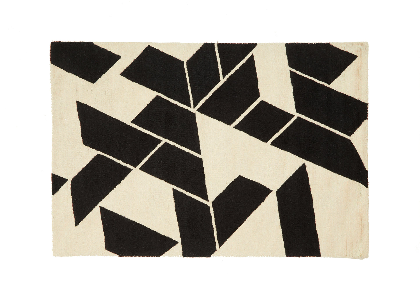 CAROLINE SMALL BLACK AND WHITE GEOMETRIC RUG