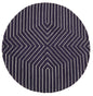 EDVIN MOYO BLUE AND WHITE ROUND RUG