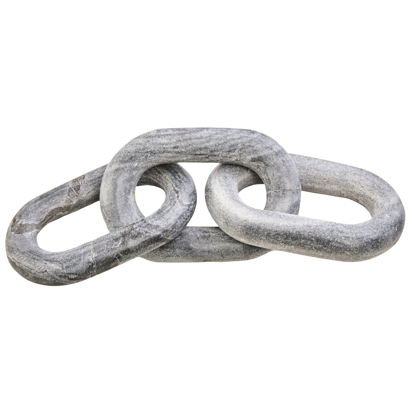 Three stone rings stacked on a white background