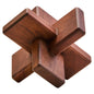 Wooden interlocking display item on a white background