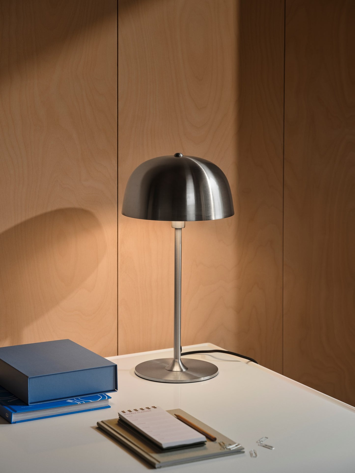 NORDLUX CERA TABLE LAMP BRUSHED STEEL
