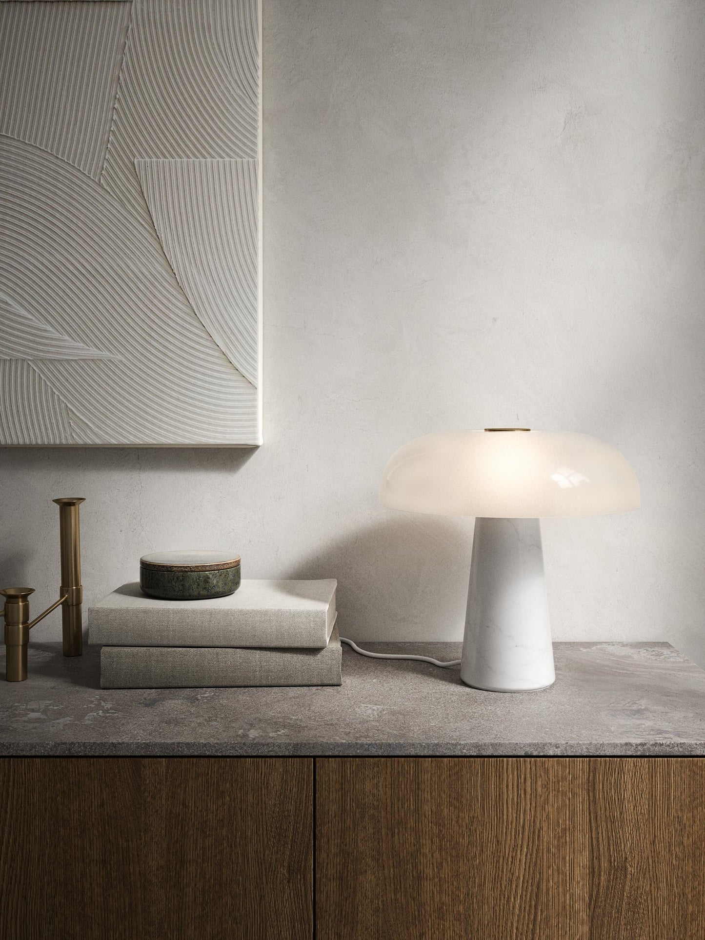 NORDLUX GLOSSY TABLE LAMP WHITE