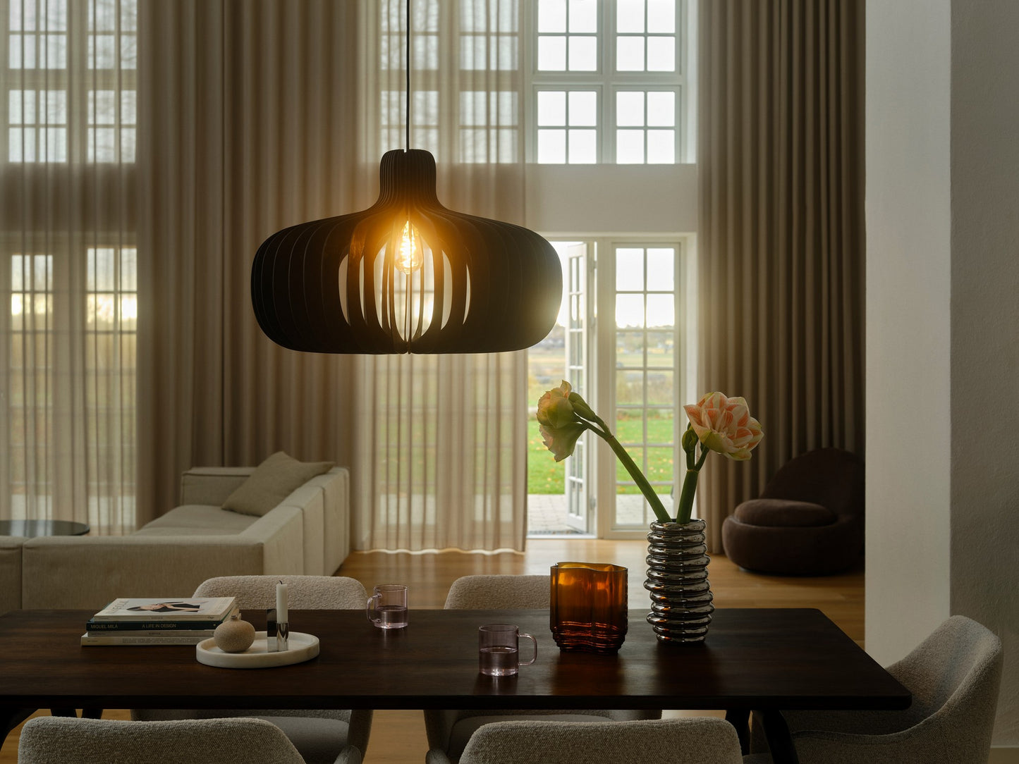 NORDLUX HAZO PENDANT LIGHT BLACK