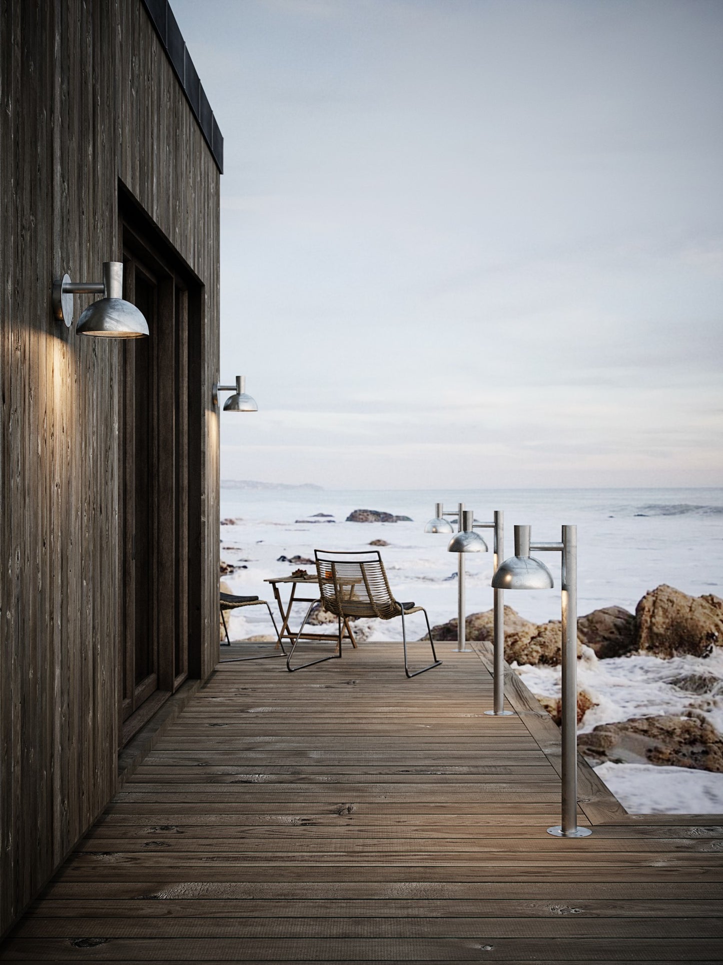 NORDLUX ARKI 20 OUTDOOR WALL LIGHT GALVANIZED