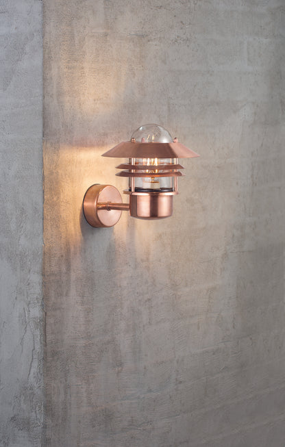 NORDLUX BLOKHUS SENSOR WALL LIGHT COPPER