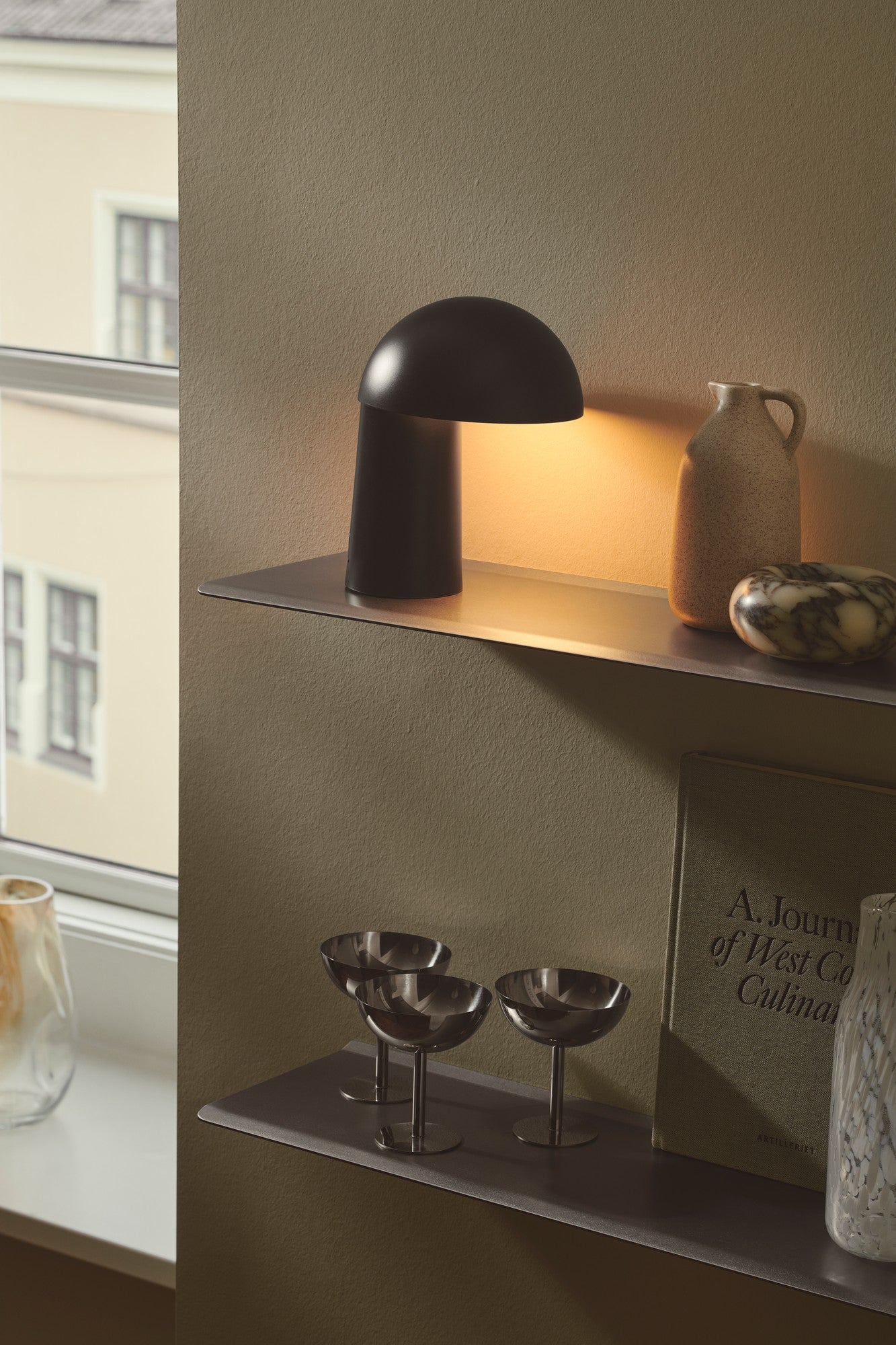 NORDLUX FAYE PORTABLE TABLE LAMP BLACK