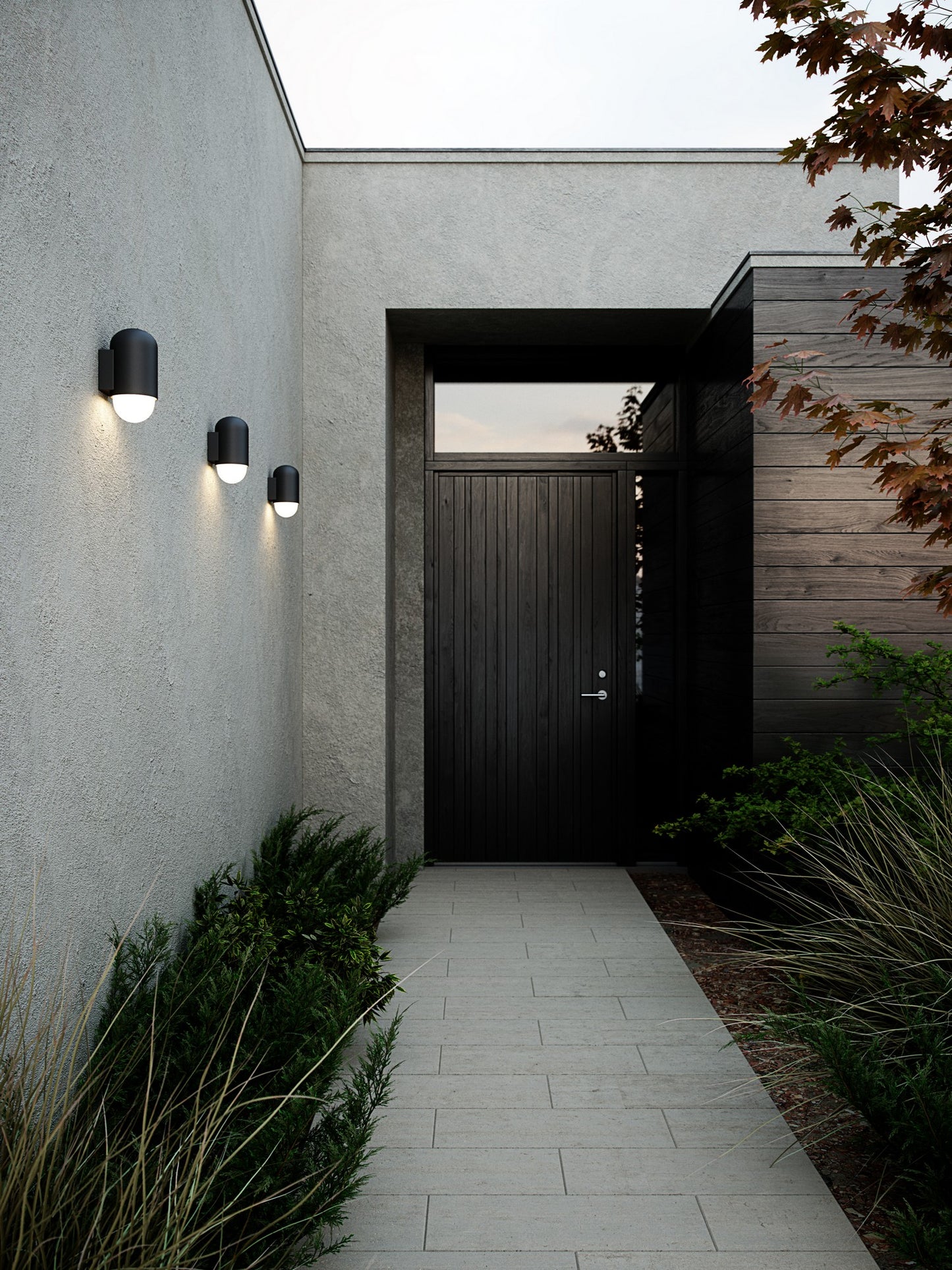 NORDLUX HEKA OUTDOOR WALL LIGHT BLACK