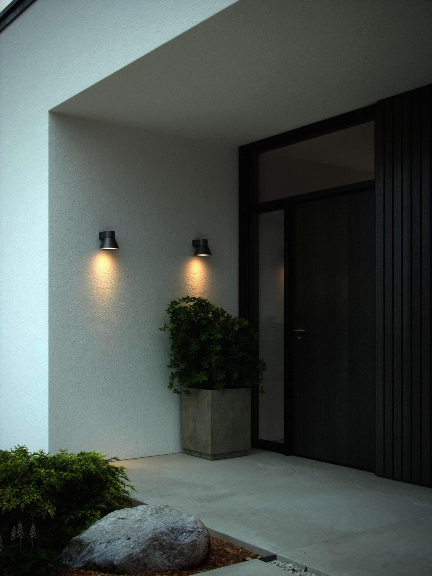 NORDLUX KYKLOP CONE OUTDOOR WALL LIGHT BLACK