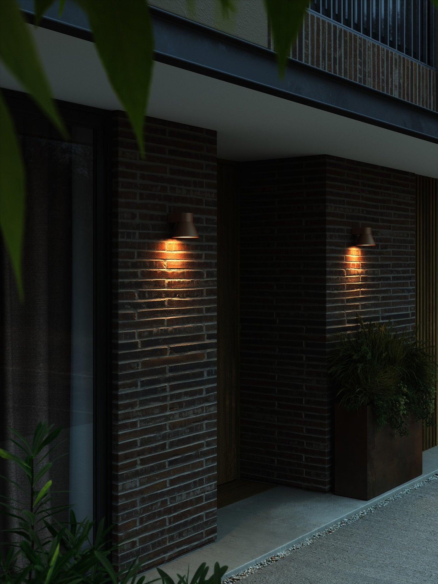 NORDLUX KYKLOP CONE OUTDOOR WALL LIGHT RUSTY