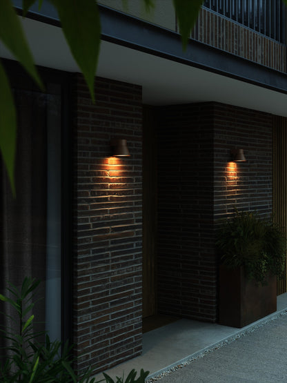 NORDLUX KYKLOP CONE OUTDOOR WALL LIGHT RUSTY