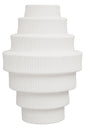 White textured vase on a white background