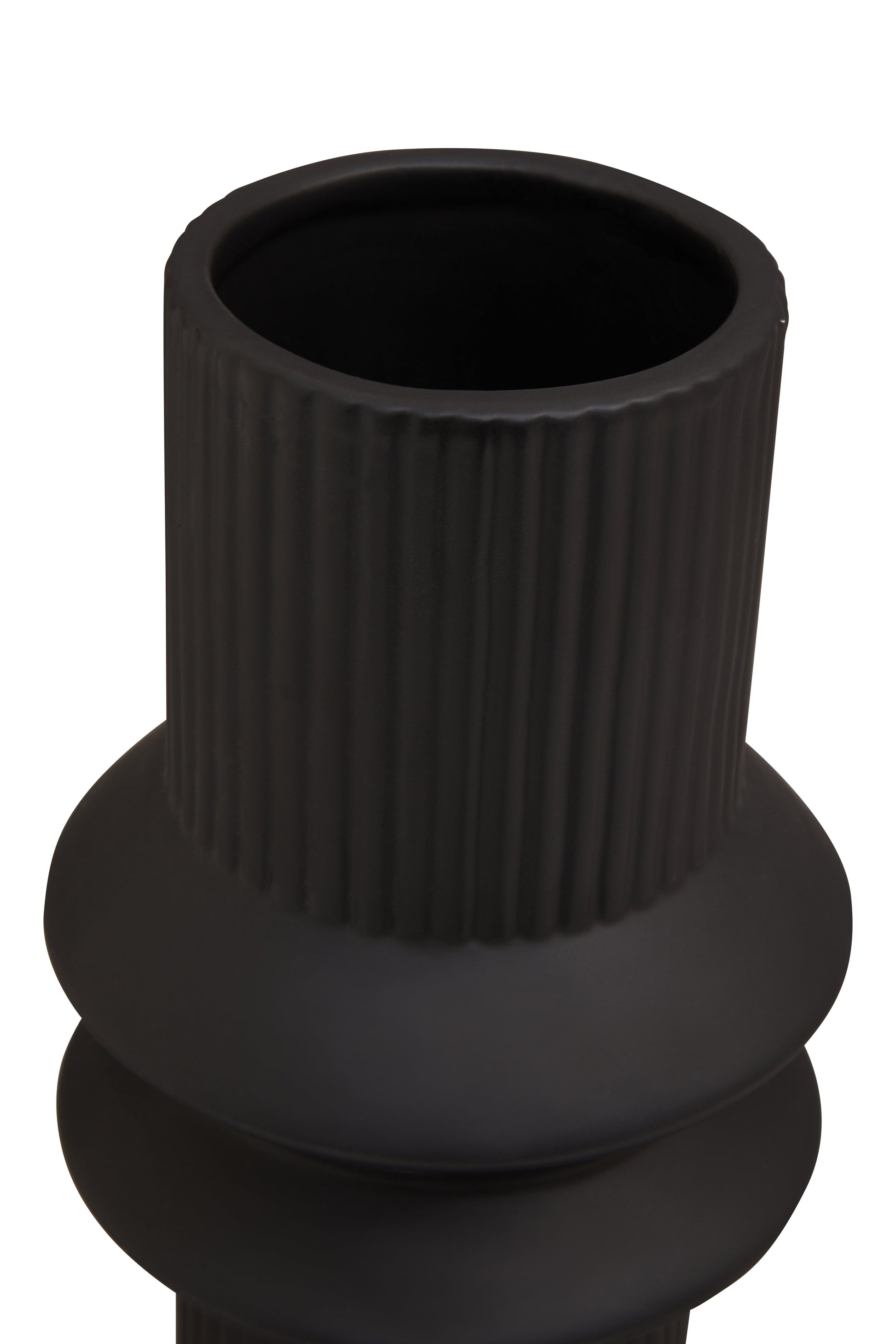 Black rubber fitting on a white background