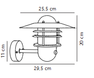 NORDLUX AGGER SENSOR OUTDOOR WALL LIGHT GALVANIZED
