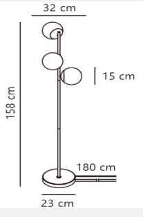 NORDLUX LILLY FLOOR LAMP BLACK
