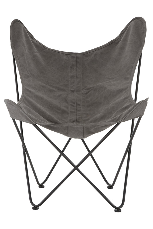 YLVA GREY BUTTERFLY CHAIR