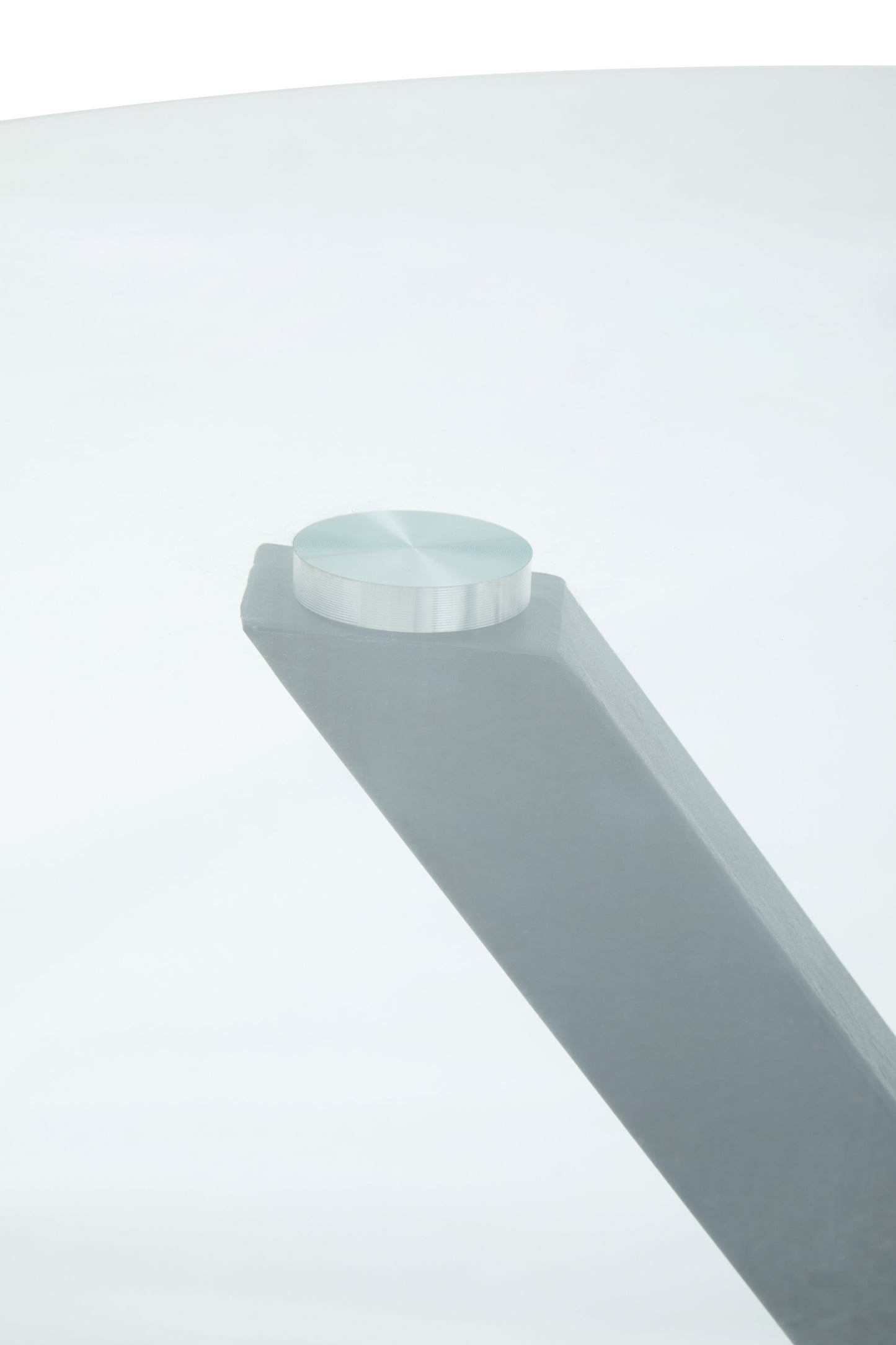 CILLA GLASS TOP DINING TABLE WITH BLACK METAL LEGS
