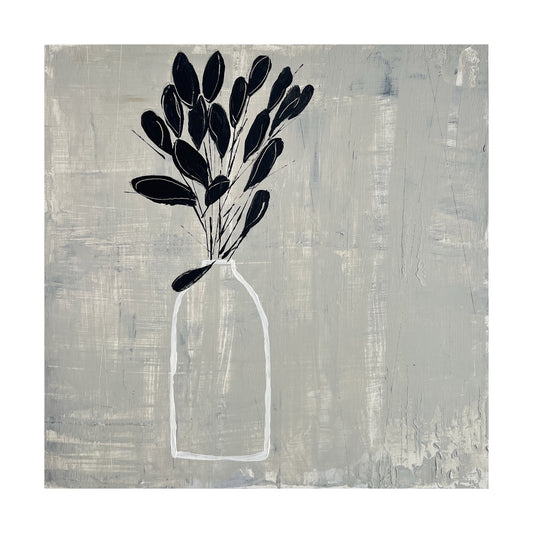 GE ONE WHITE VASE UNFRAMED PRINT