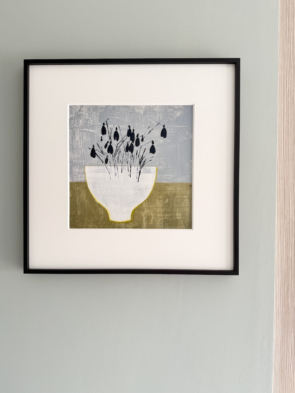 GE SNOWDROP BOWL UNFRAMED PRINT