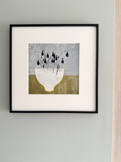 GE SNOWDROP BOWL UNFRAMED PRINT
