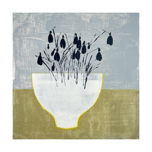 GE SNOWDROP BOWL UNFRAMED PRINT