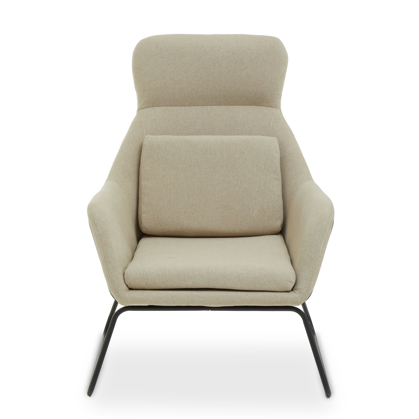 MALIN NATURAL CHAIR WITH BLACK METAL FRAME
