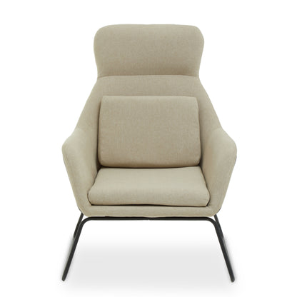 MALIN NATURAL CHAIR WITH BLACK METAL FRAME