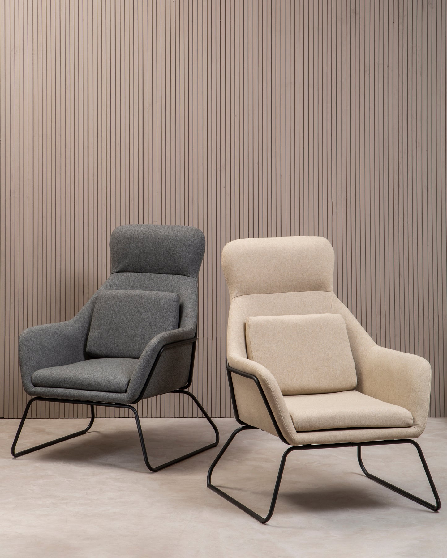 MALIN NATURAL CHAIR WITH BLACK METAL FRAME