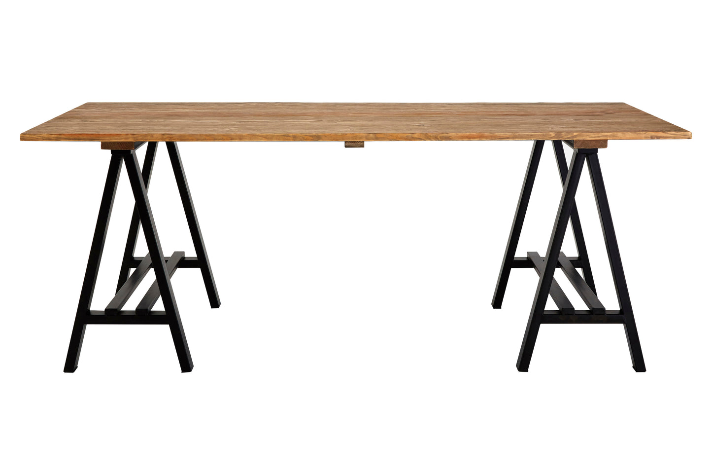 MARTA PINE WOOD AND IRON DINING TABLE