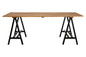 MARTA PINE WOOD AND IRON DINING TABLE