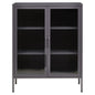 QUEN TWO DOOR GREY METAL CABINET