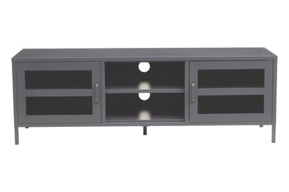 QUEN TWO DOOR GREY METAL MEDIA UNIT