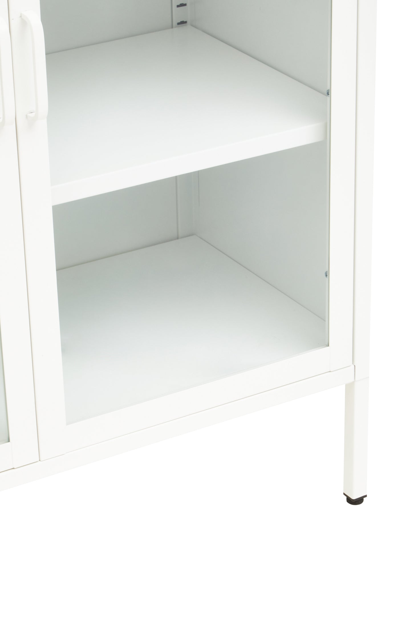 QUEN TWO DOOR WHITE METAL CABINET