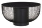 RIKARD COFFEE TABLE WITH BLACK GLASS TOP