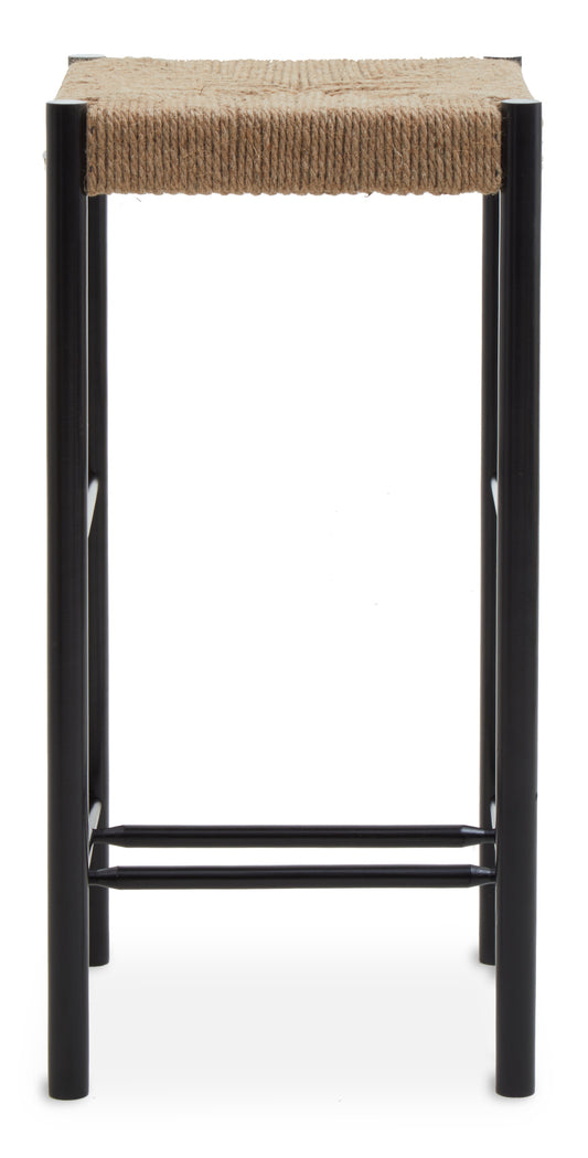 SVEN NATURAL ROPE AND BLACK WOOD BAR STOOL