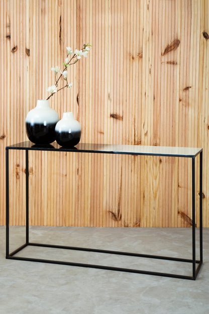 WILMA BLACK AND WHITE OMBRE CONSOLE TABLE